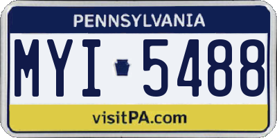 PA license plate MYI5488