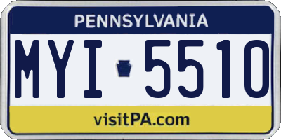 PA license plate MYI5510