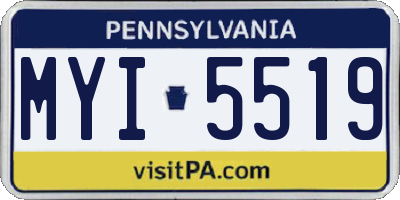PA license plate MYI5519