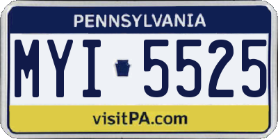 PA license plate MYI5525