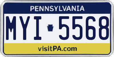 PA license plate MYI5568