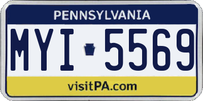 PA license plate MYI5569