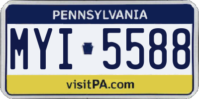 PA license plate MYI5588