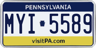 PA license plate MYI5589