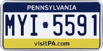 PA license plate MYI5591
