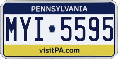 PA license plate MYI5595