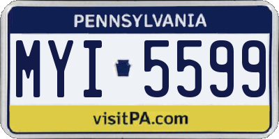 PA license plate MYI5599