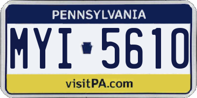 PA license plate MYI5610