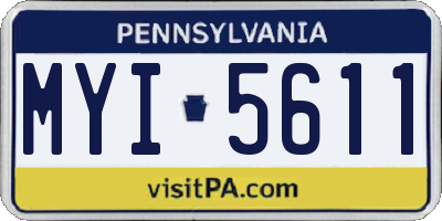PA license plate MYI5611