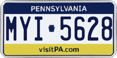 PA license plate MYI5628
