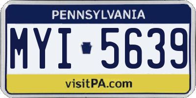 PA license plate MYI5639
