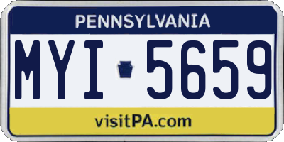 PA license plate MYI5659