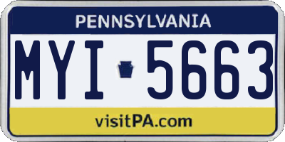 PA license plate MYI5663