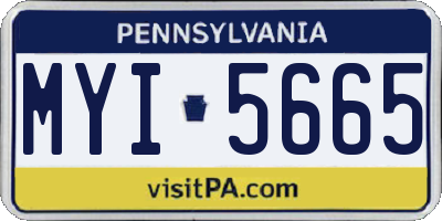 PA license plate MYI5665