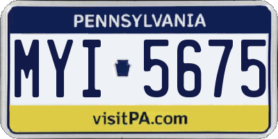 PA license plate MYI5675