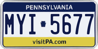 PA license plate MYI5677