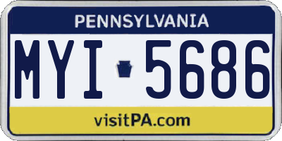 PA license plate MYI5686