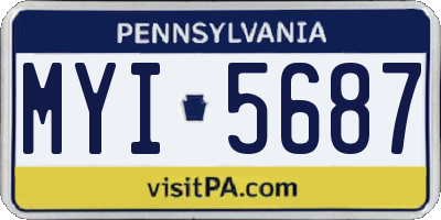 PA license plate MYI5687