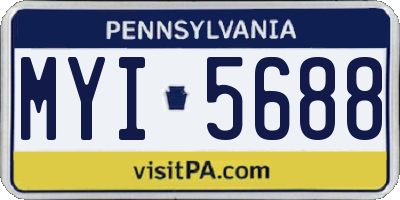 PA license plate MYI5688