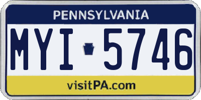 PA license plate MYI5746