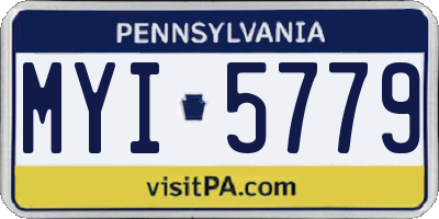 PA license plate MYI5779