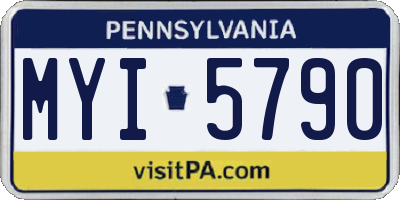 PA license plate MYI5790