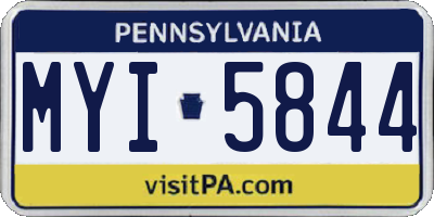 PA license plate MYI5844