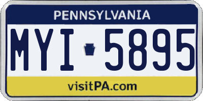 PA license plate MYI5895
