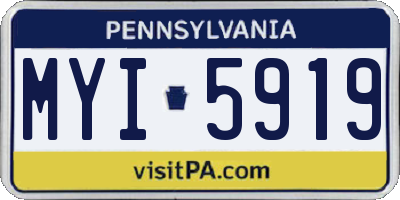 PA license plate MYI5919
