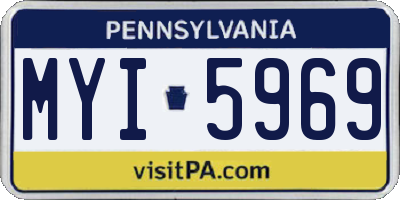 PA license plate MYI5969