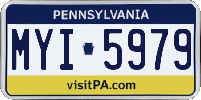 PA license plate MYI5979