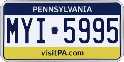 PA license plate MYI5995