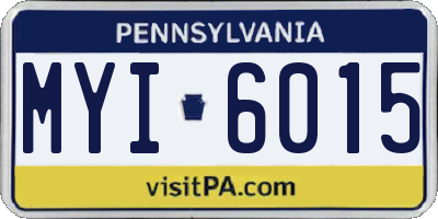 PA license plate MYI6015