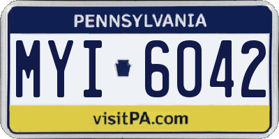 PA license plate MYI6042