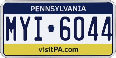 PA license plate MYI6044