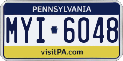 PA license plate MYI6048