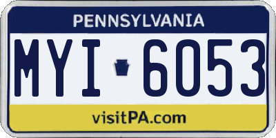 PA license plate MYI6053
