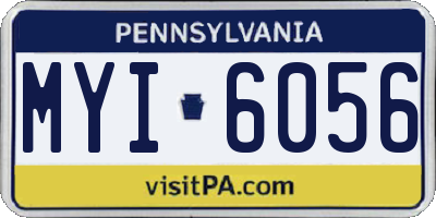 PA license plate MYI6056