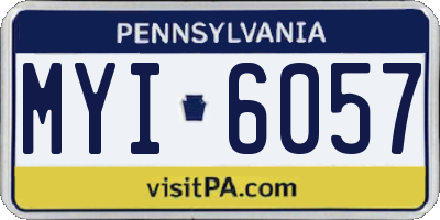 PA license plate MYI6057