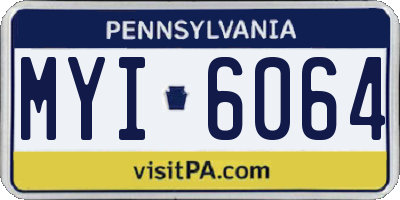 PA license plate MYI6064