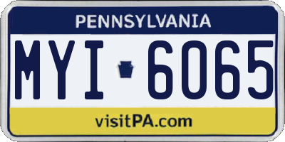 PA license plate MYI6065
