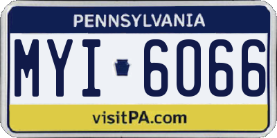 PA license plate MYI6066