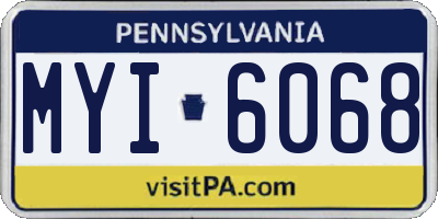 PA license plate MYI6068
