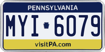 PA license plate MYI6079