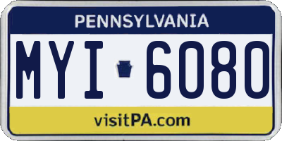 PA license plate MYI6080