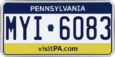 PA license plate MYI6083