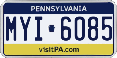 PA license plate MYI6085