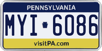 PA license plate MYI6086