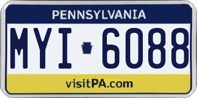 PA license plate MYI6088