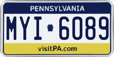 PA license plate MYI6089